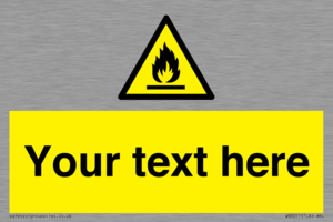 Custom flammable sign